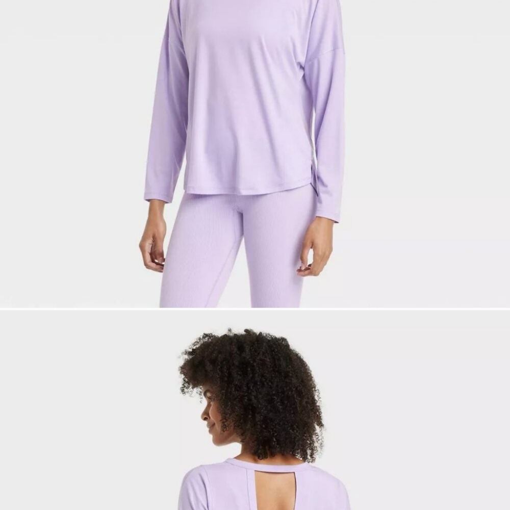 Stay comfortable during your workouts with this lavender All In Motion top in XL